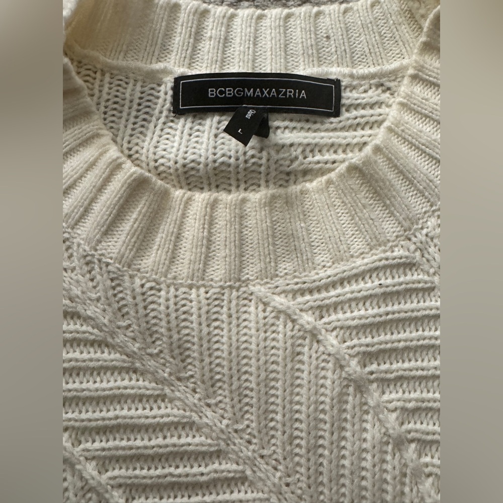 BCBGMaxAzria Cream Textured Sweater - Picture 2 of 5